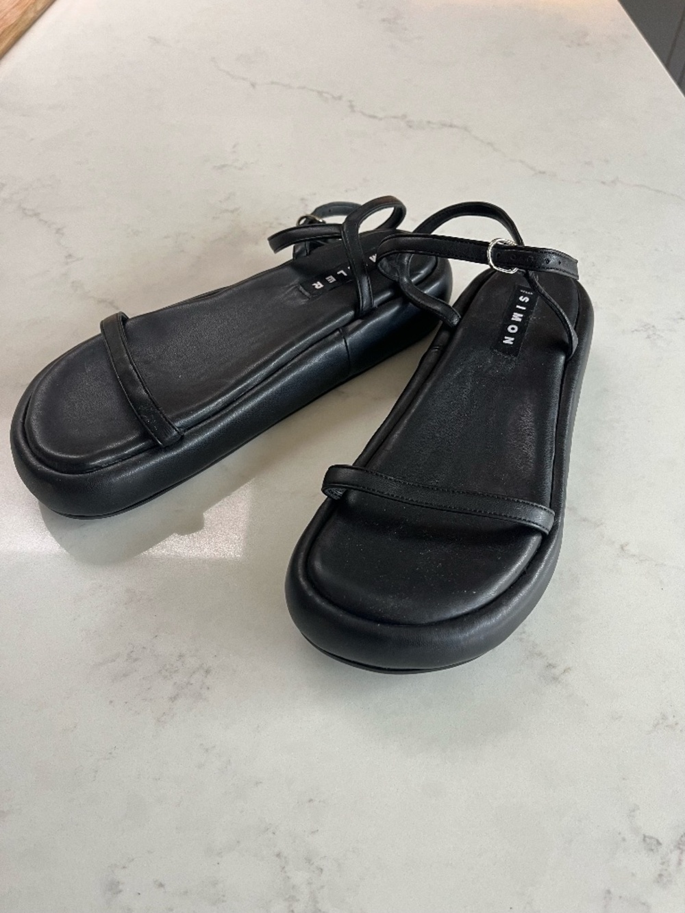 Simon Miller black leather (vegan) sandals